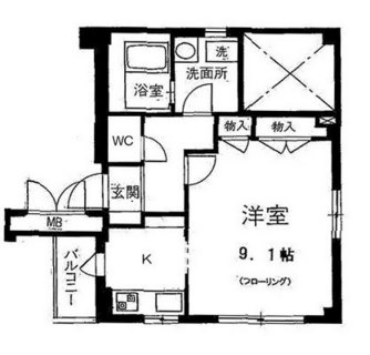 東京都港区麻布十番２丁目 賃貸マンション 1K