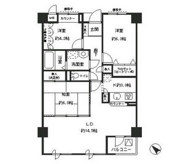 東京都港区赤坂６丁目 賃貸マンション 3LDK