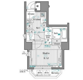 東京都港区新橋６丁目 賃貸マンション 1K