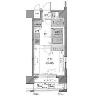 東京都港区芝５丁目 賃貸マンション 1K