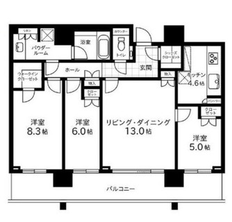 東京都港区六本木３丁目 賃貸マンション 2LDK