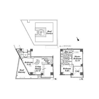 東京都港区六本木７丁目 賃貸マンション 2LDK