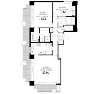 東京都港区虎ノ門４丁目 賃貸マンション 2LDK