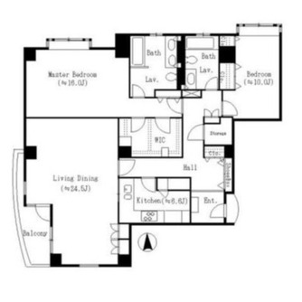 東京都港区南麻布３丁目 賃貸マンション 2LDK