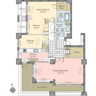 東京都港区西麻布４丁目 賃貸マンション 2LDK