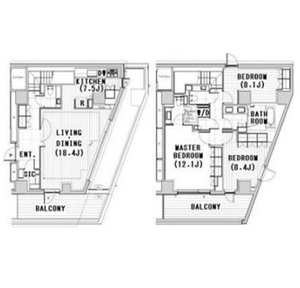 東京都港区六本木５丁目 賃貸マンション 3LDK