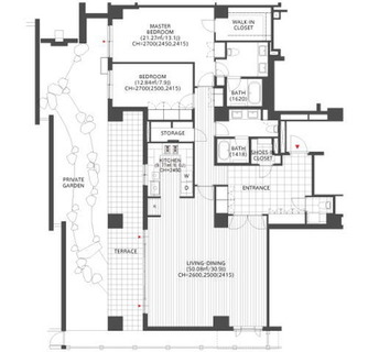 東京都港区元麻布３丁目 賃貸マンション 2LDK