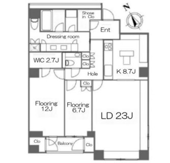 東京都港区麻布台２丁目 賃貸マンション 2LDK