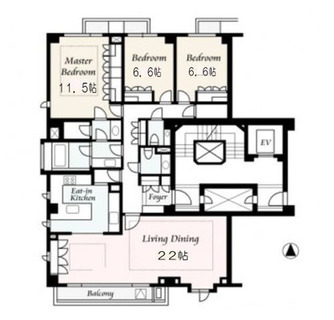 東京都港区南麻布１丁目 賃貸マンション 3LDK