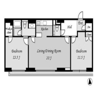 東京都港区麻布十番２丁目 賃貸マンション 2LDK