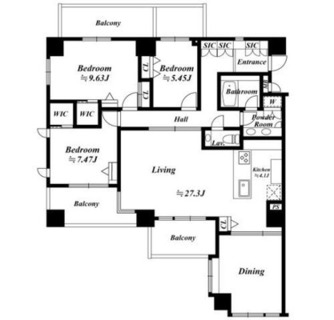 東京都港区南麻布３丁目 賃貸マンション 3LDK