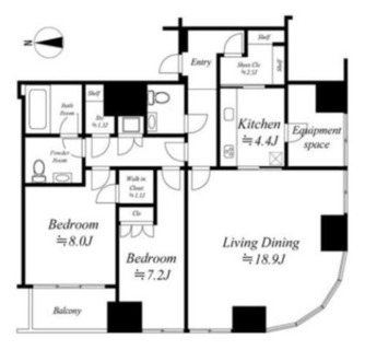 東京都港区西麻布３丁目 賃貸マンション 2SLDK