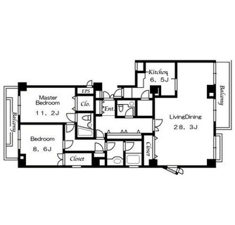 東京都港区元麻布３丁目 賃貸マンション 2LDK