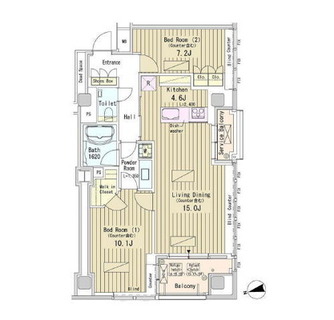 東京都港区西新橋３丁目 賃貸マンション 2LDK