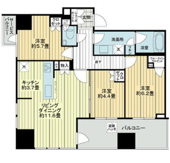 東京都港区芝浦２丁目 賃貸マンション 3LDK