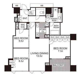 東京都港区西麻布４丁目 賃貸マンション 3LDK