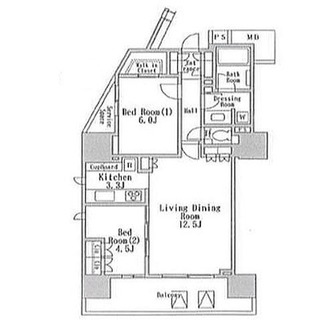 東京都港区六本木５丁目 賃貸マンション 2LDK