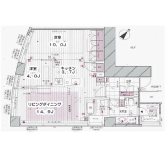 東京都港区六本木７丁目 賃貸マンション 2LDK