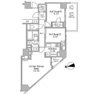 東京都港区六本木５丁目 賃貸マンション 2LDK