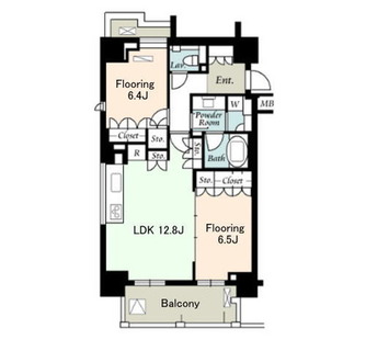 東京都港区麻布十番３丁目 賃貸マンション 2LDK