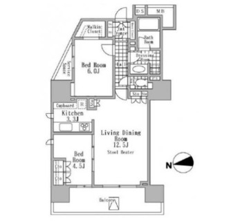 東京都港区六本木５丁目 賃貸マンション 2LDK