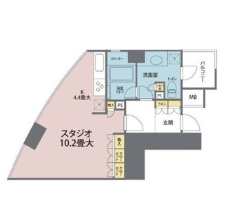 東京都港区六本木７丁目 賃貸マンション 1R